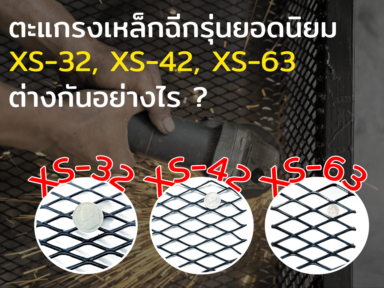 Read more about the article ตะแกรงเหล็กฉีกรุ่นยอดนิยม: XS-32, XS-42, XS-63 ต่างกันอย่างไร?